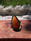 Spiny Oyster Teardrop Ring | 925 Sterling Silver Size 7 D316