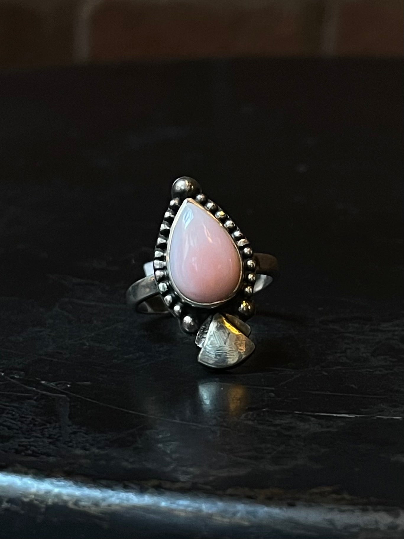 Pink Conch Ring | Sterling Silver | Size 7 | A434