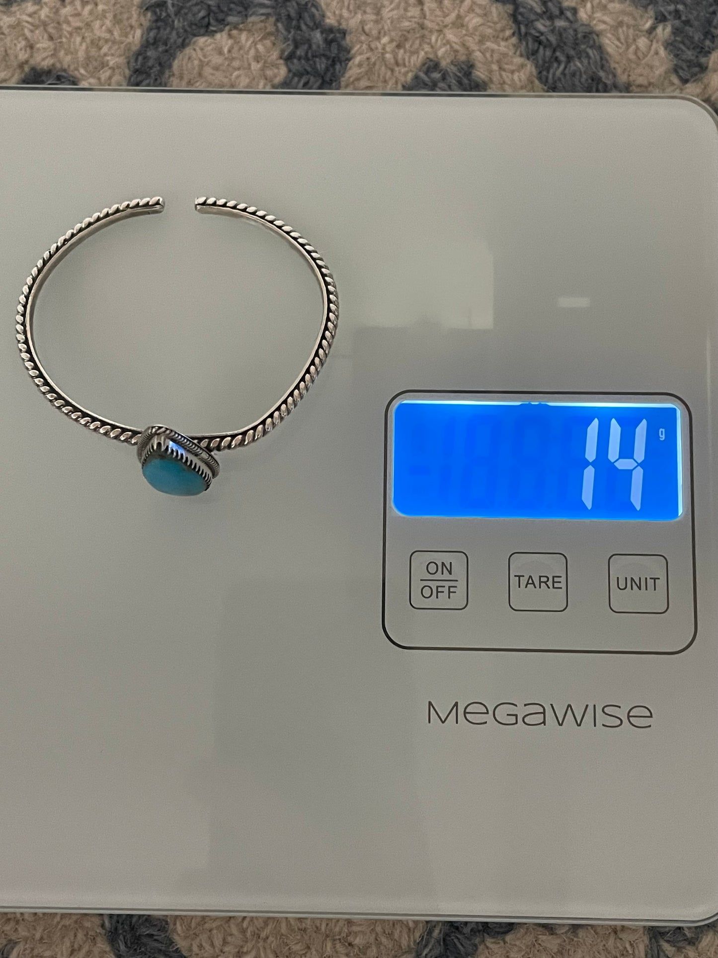 Kingman Turquoise Cuff Bracelet | 925 Sterling Silver Southwest C999