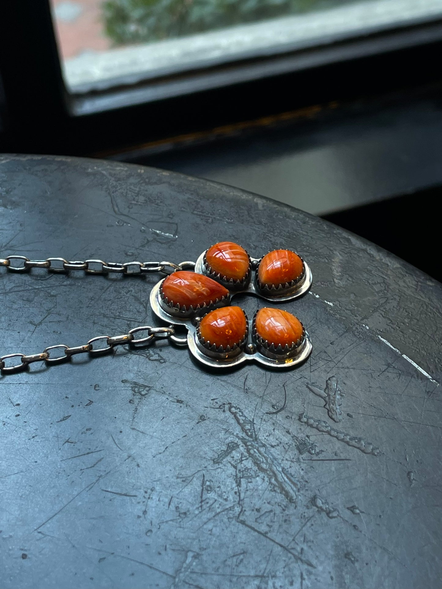 Spiny Oyster Naja Necklace | 925 Sterling Silver E354