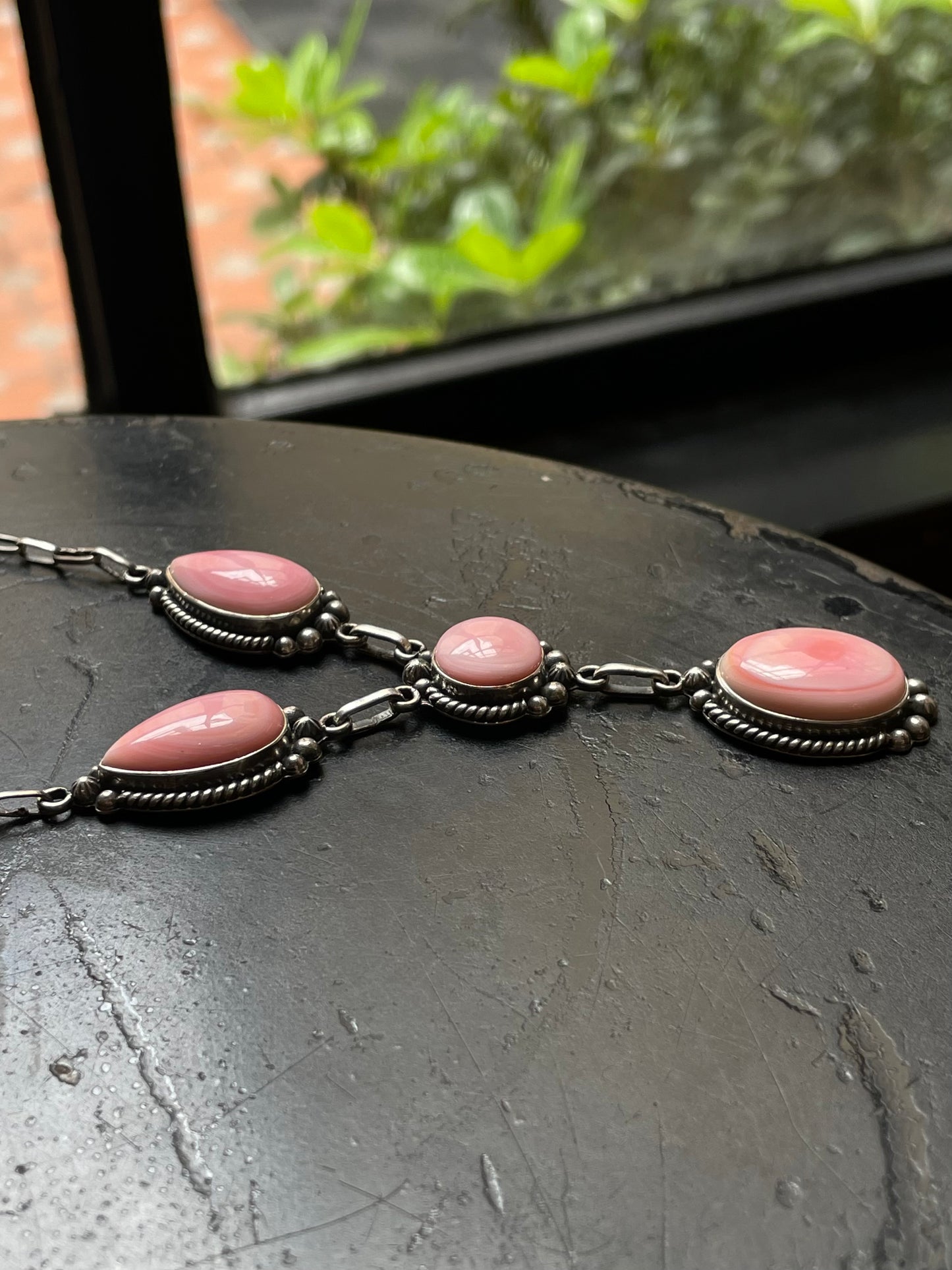Pink Conch Necklace | 925 Sterling Silver E975