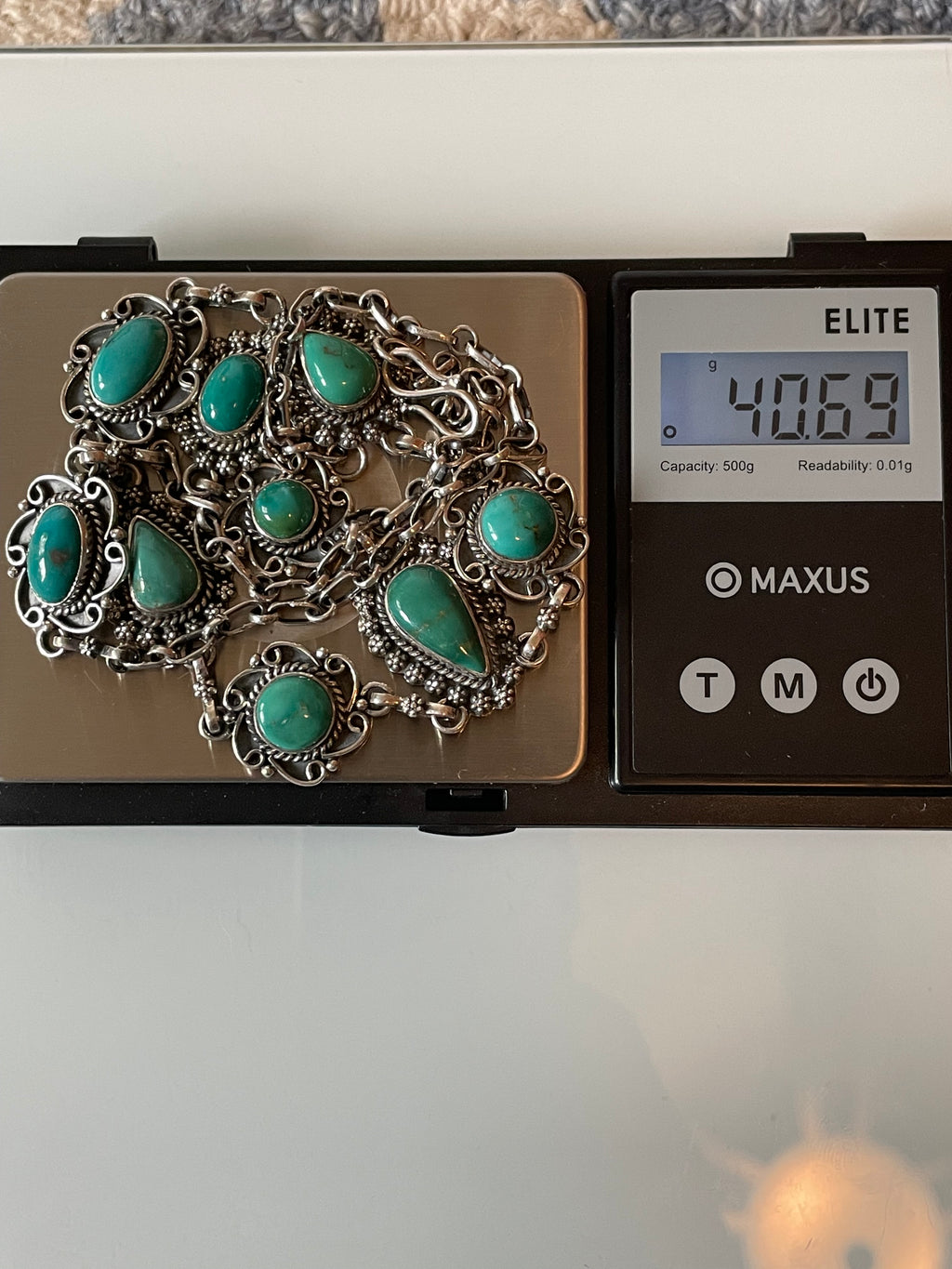 Kingman Turquoise Lariat Necklace | 925 Sterling Silver G611