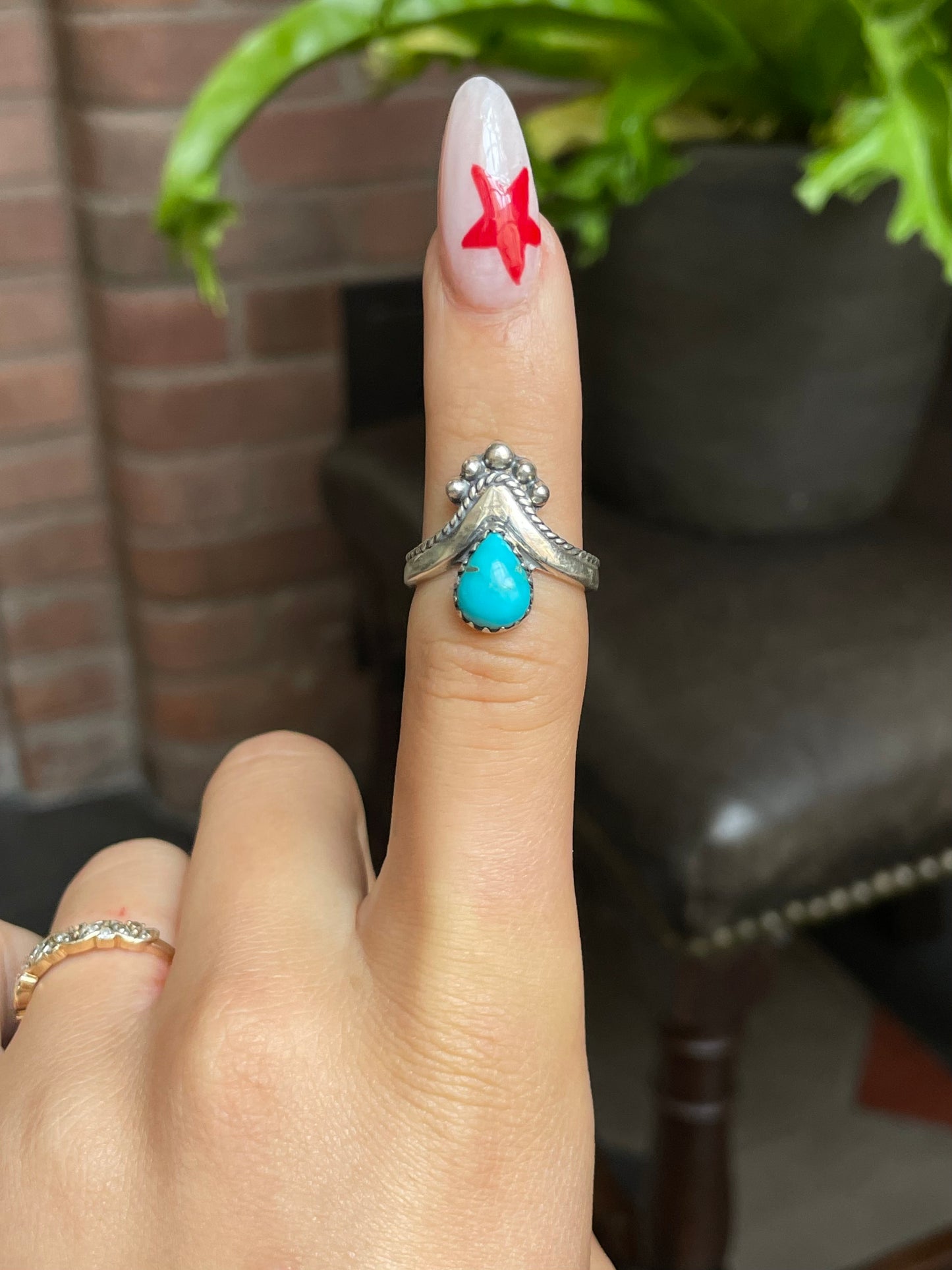 Kingman Turquoise Ring Size 6.75 | 925 Sterling Silver G518