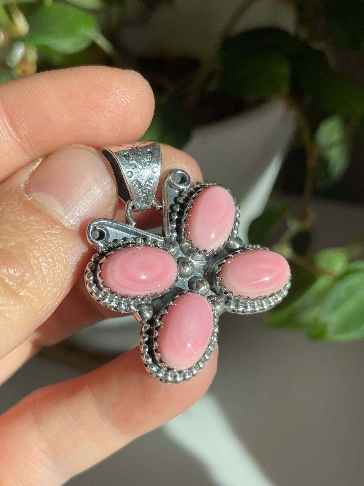 Pink Conch Butterfly Pendant | Sterling Silver 925 B776