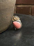 Pink Conch Hat Ring | 925 Sterling Silver | Size 7 E287