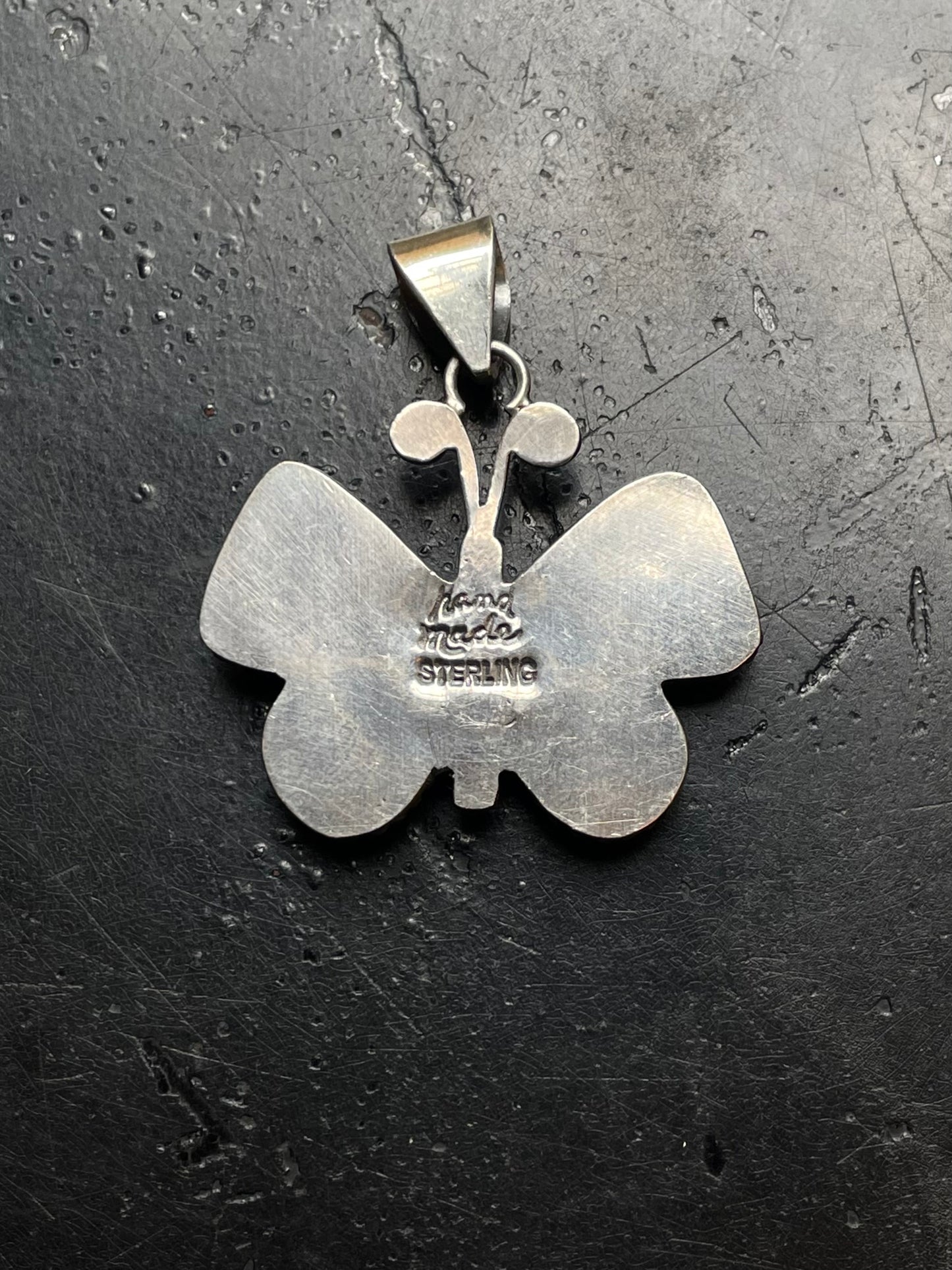 Spiny Oyster & Turquoise Butterfly Pendant | 925 Sterling Silver G240