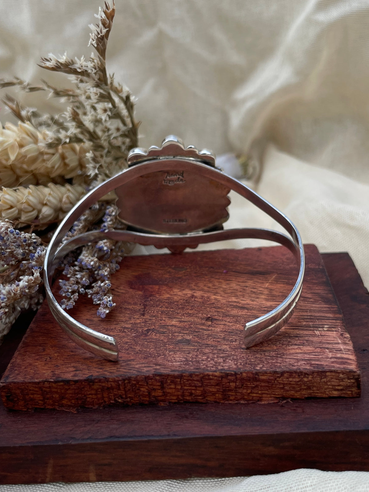 Turquoise Cluster Cuff Bracelet | 925 Sterling Silver D275
