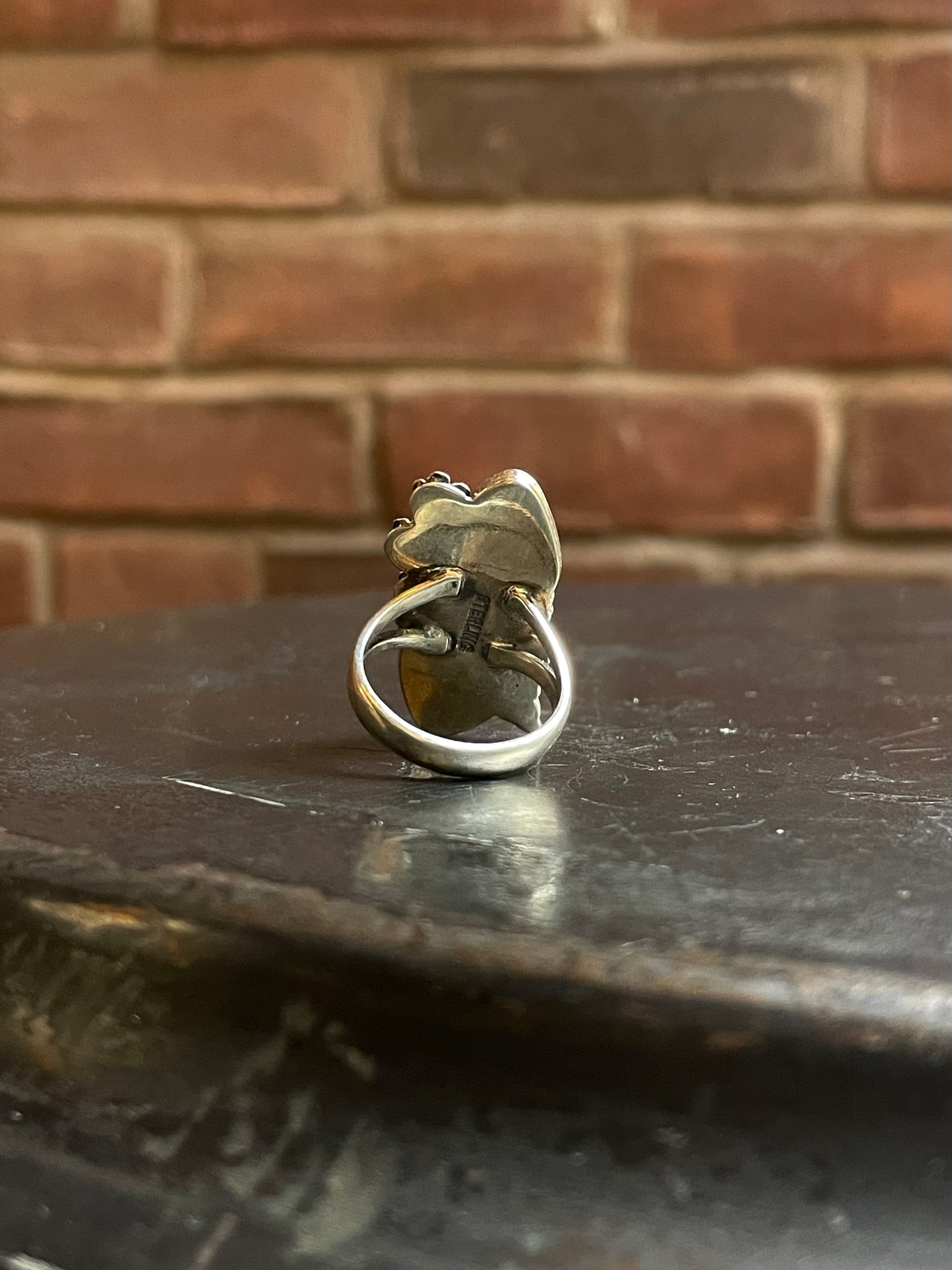 Turquoise Tear Drop Ring Size 7.25 | Sterling Silver E884