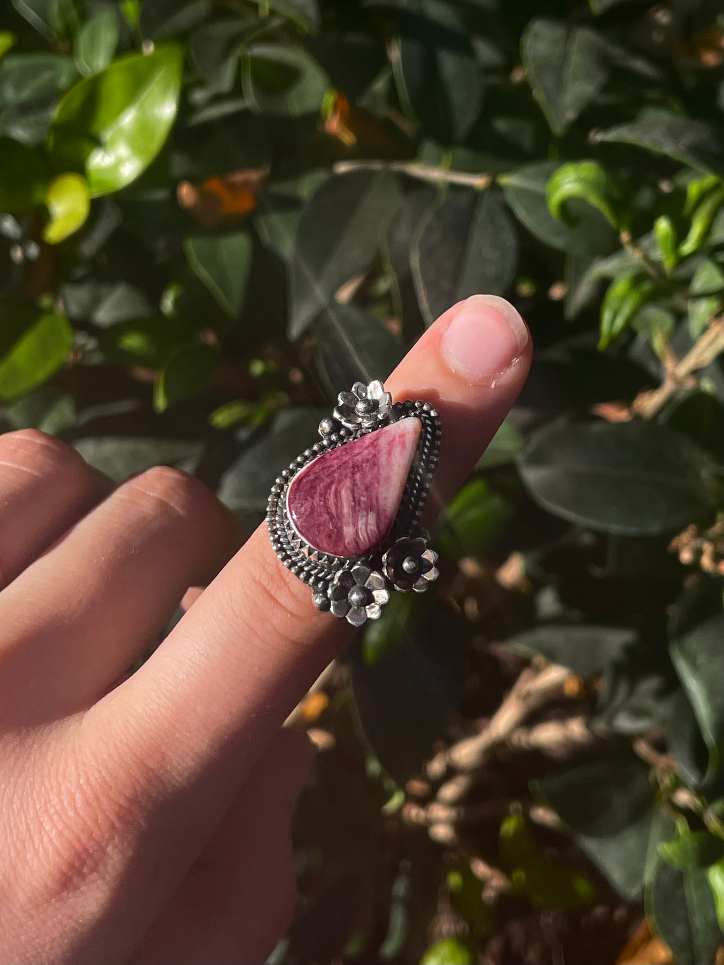 Purple Spiny Oyster Ring Size 6 | 925 Sterling Silver Southwestern Style C891
