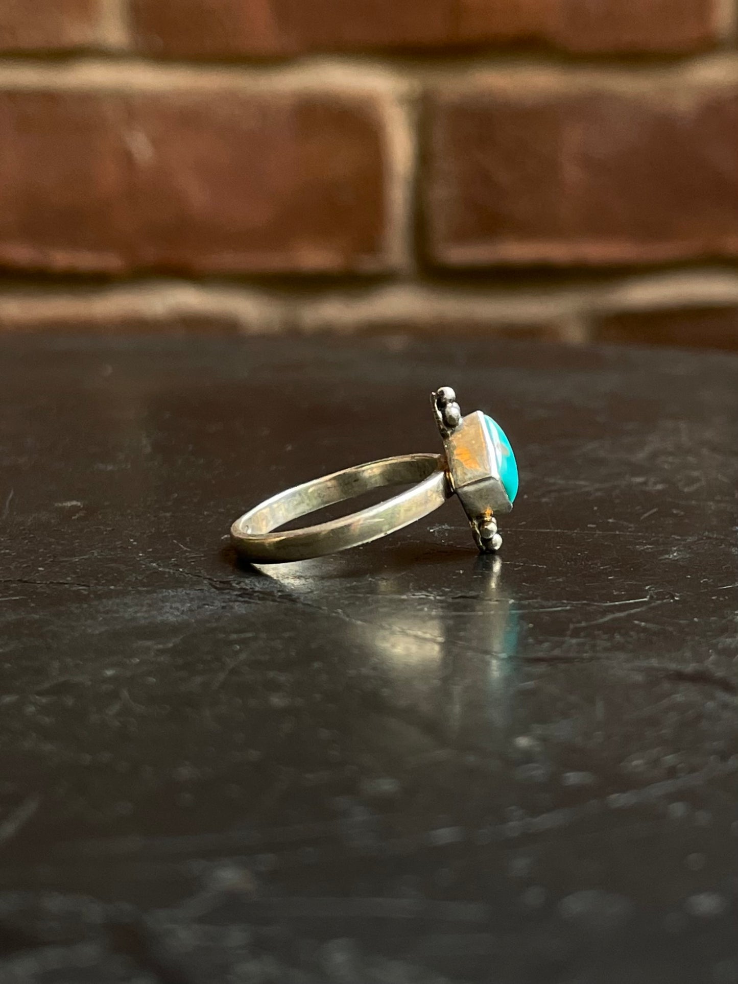 Kingman Turquoise Ring | Sterling Silver | Size 6.75 G301