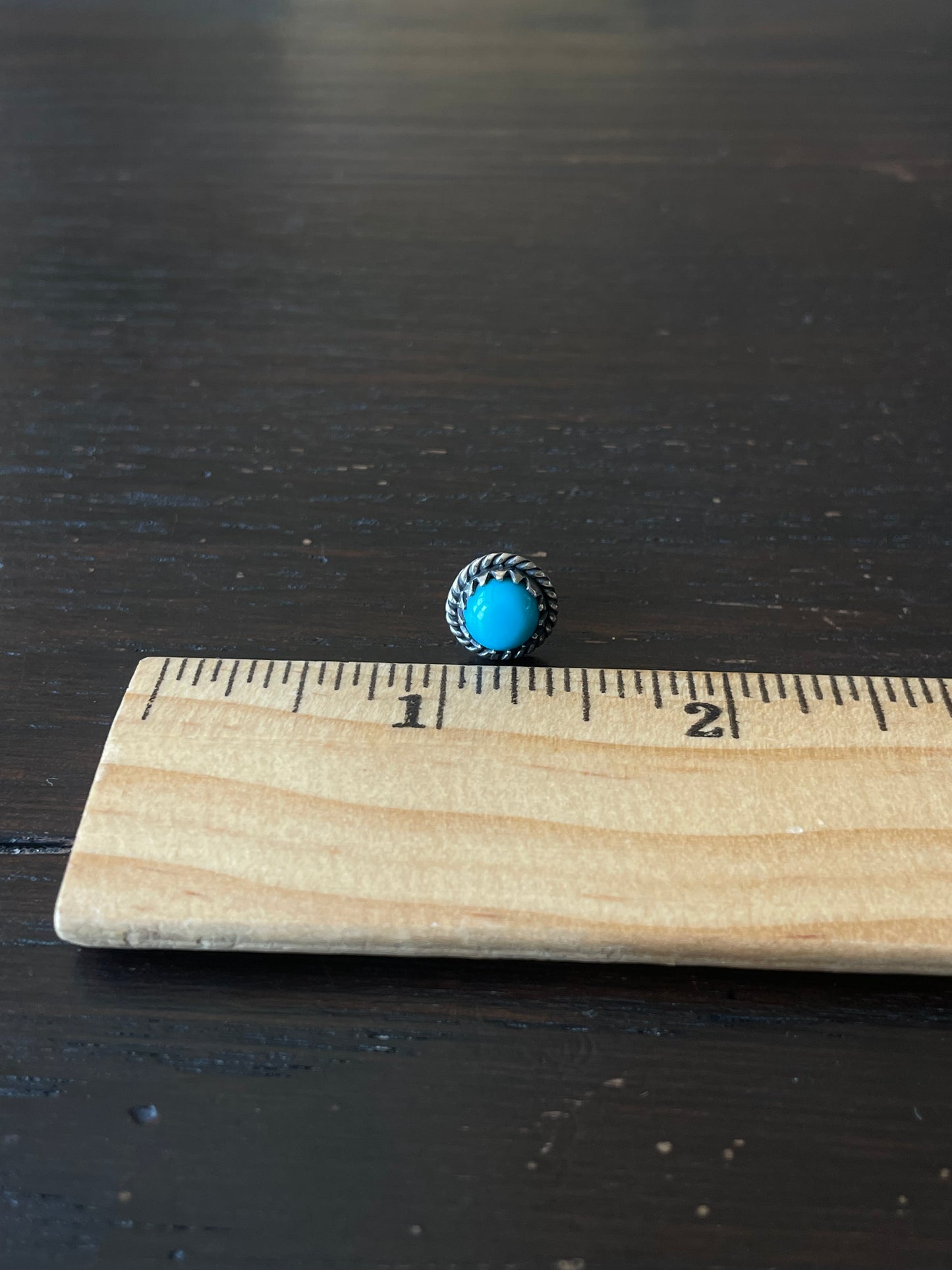 Kingman Turquoise Stud Earrings | 925 Sterling Silver E818