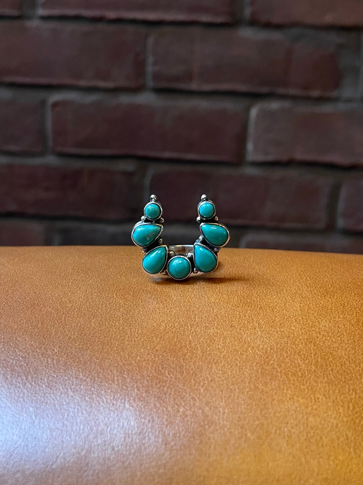 Kingman Turquoise Naja Ring Size 7| 925 Sterling Silver C562