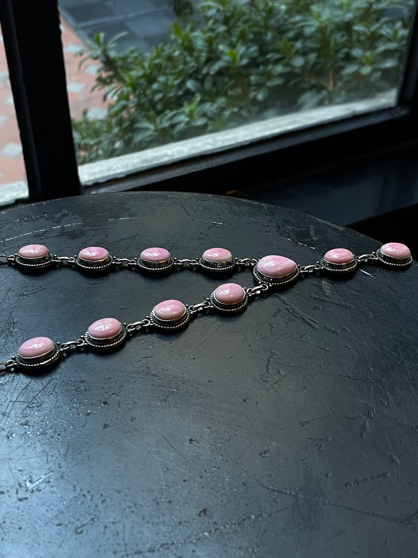 Pink Conch Lariat Necklace | 925 Sterling Silver E345