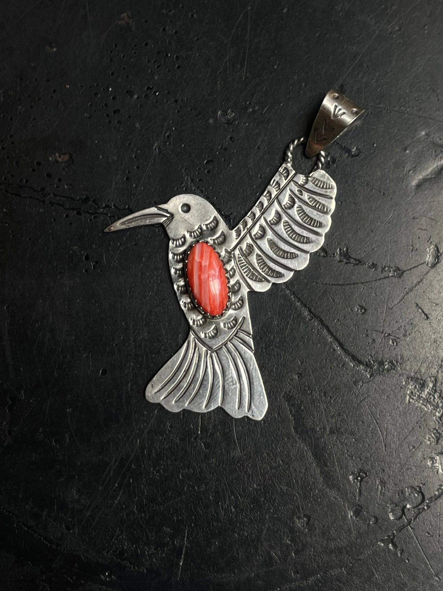 Spiny Oyster Hummingbird Pendant | 925 Sterling Silver E262