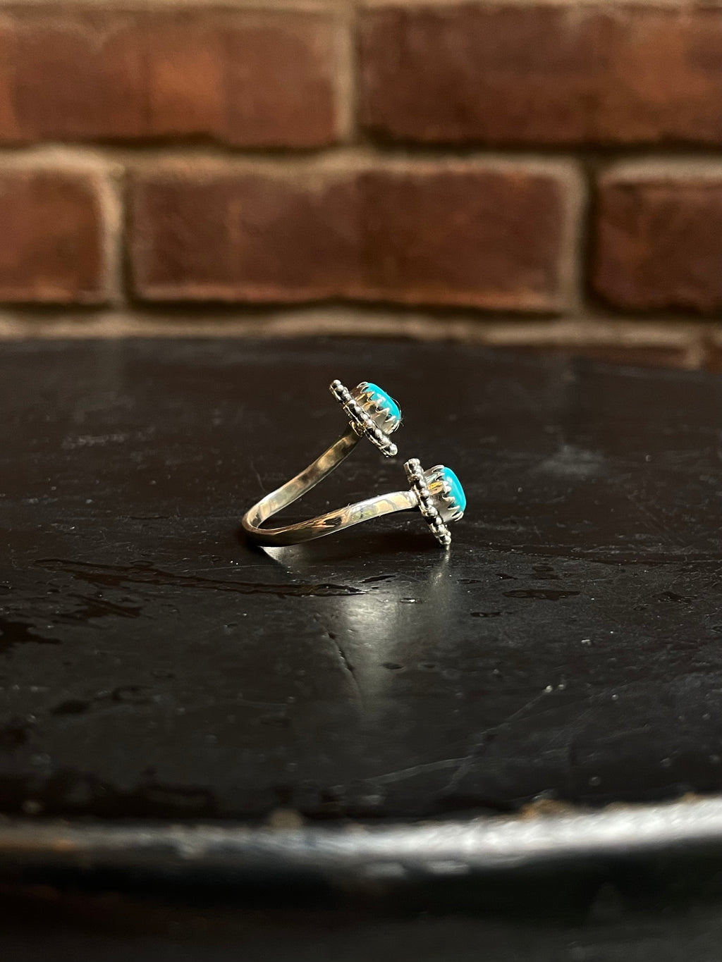 Kingman Turquoise Bypass Ring Size 7 | 925 Sterling Silver Southwest E143