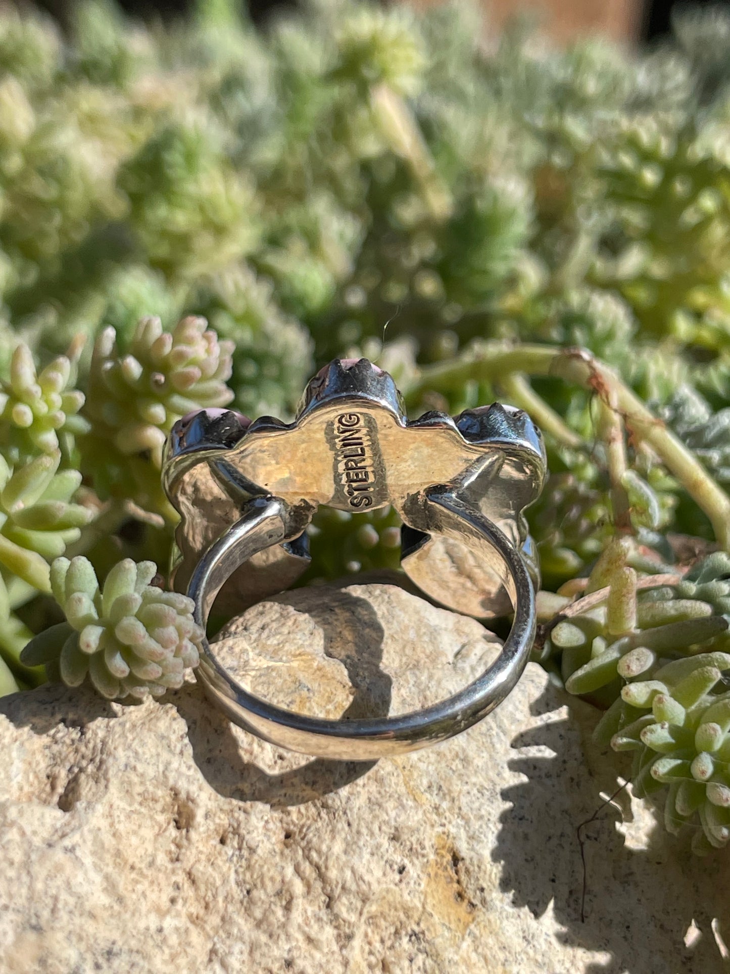 Pink Conch Naja Ring Size 6 | 925 Sterling Silver Southwest B988