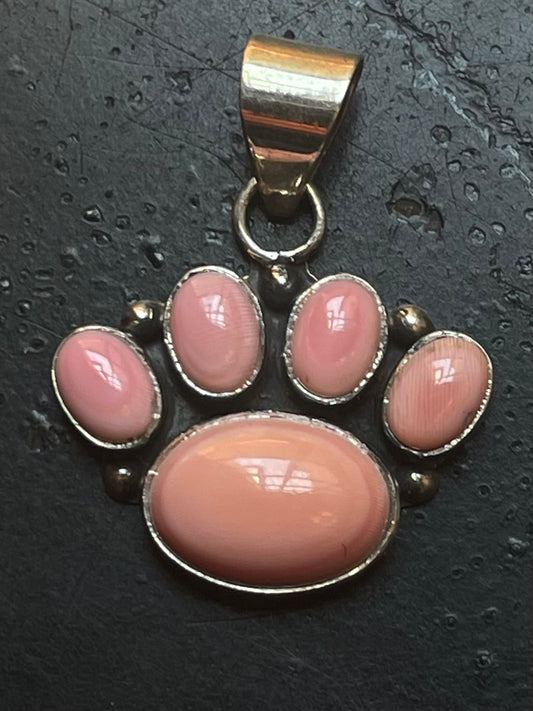 Pink Conch Thunderbird Pendant | Sterling Silver G445