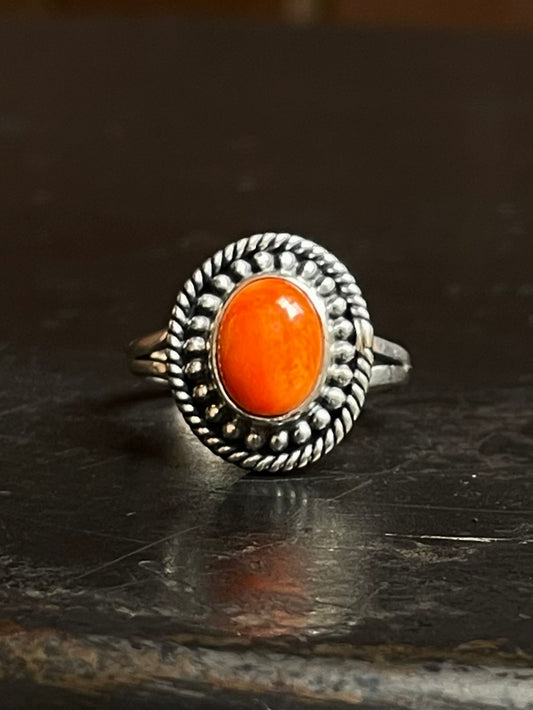 Spiny Oyster Ring | 925 Sterling Silver Size 7 E435