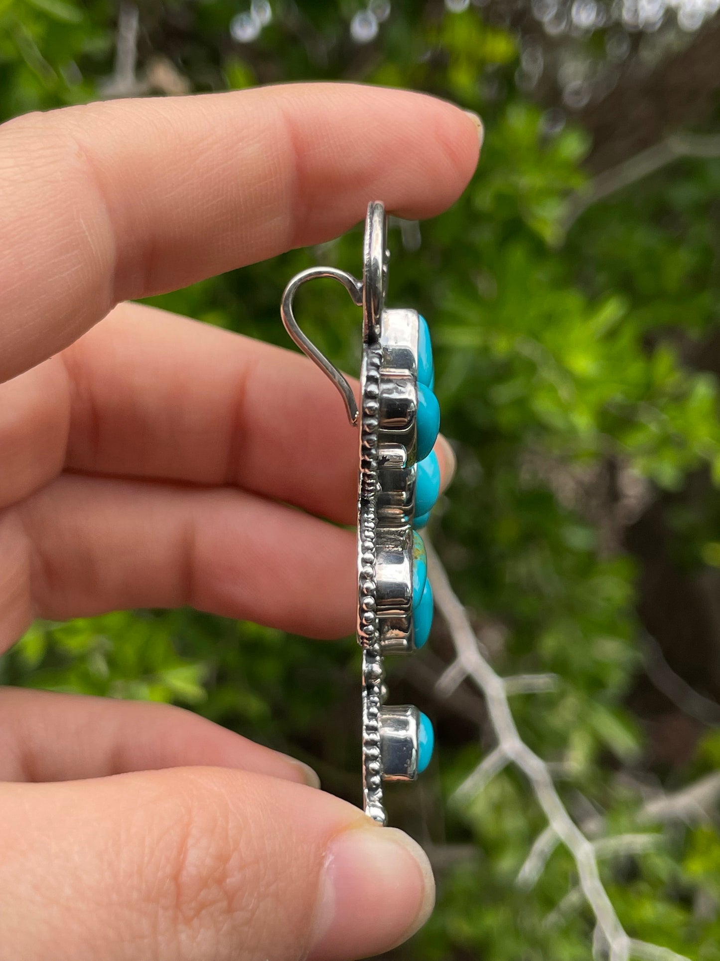 Kingman Turquoise Dragonfly Pendant | 925 Sterling Silver B628