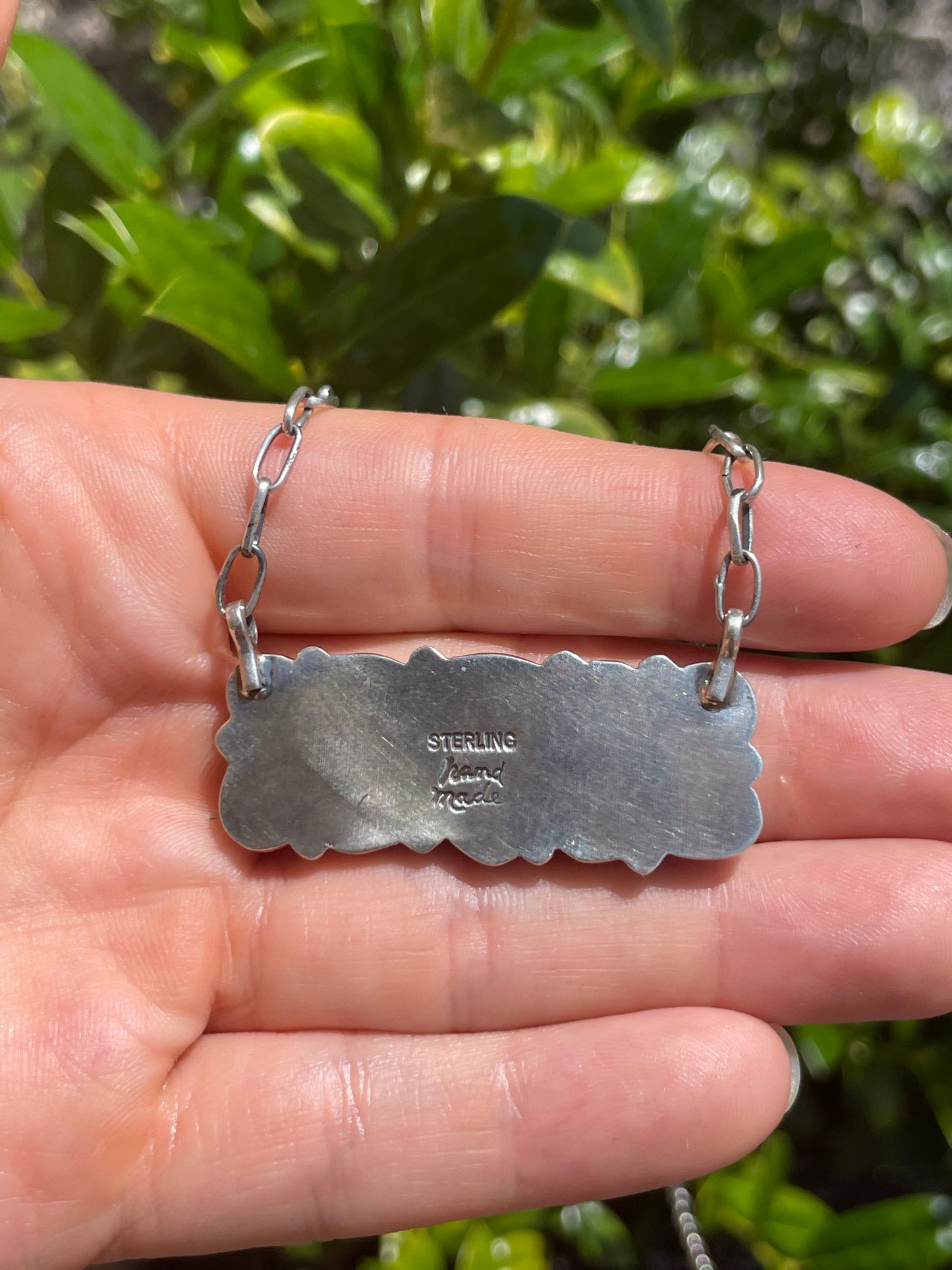 Turquoise Bar Necklace | 925 Sterling Silver D162
