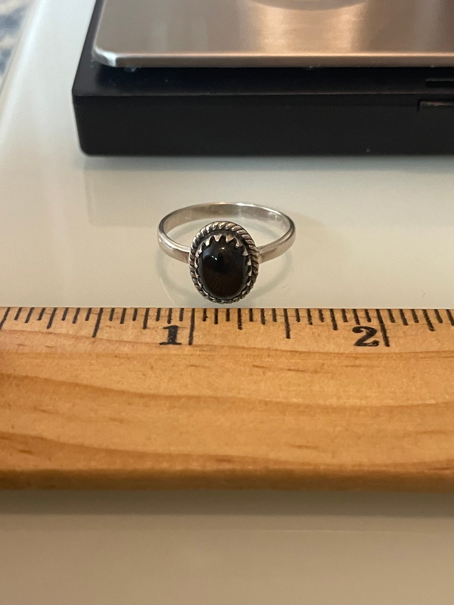 Black Onyx Ring | Sterling Silver | Size 9 G329