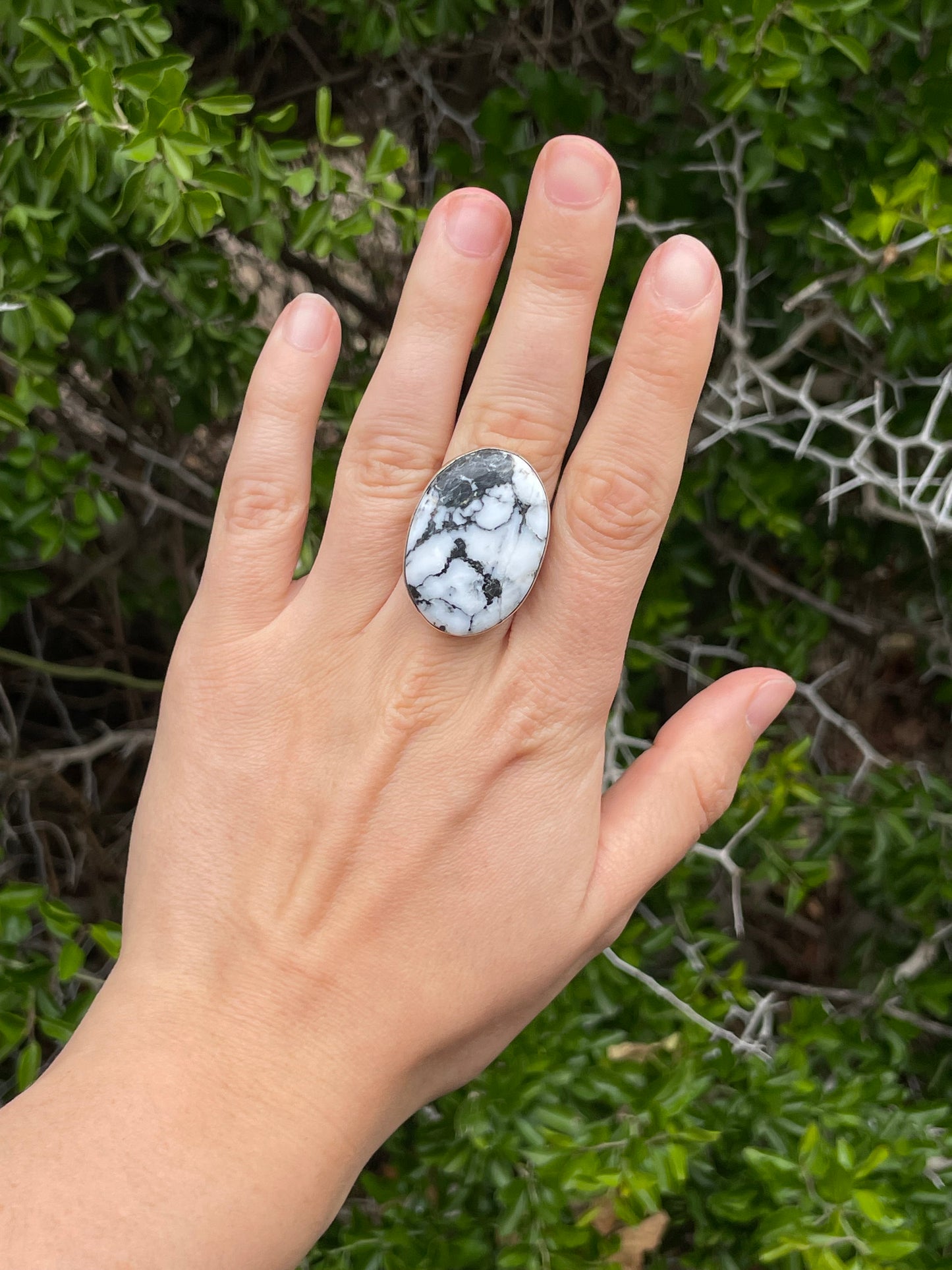 White Buffalo Ring | Sterling Silver | Size 7 B762