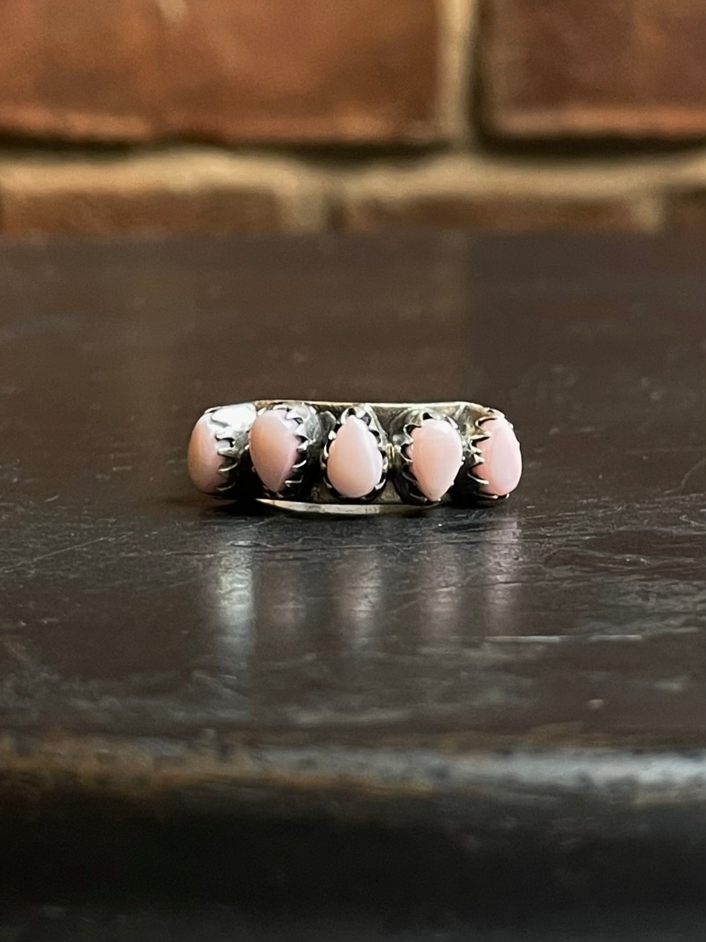 Pink Conch Ring | Sterling Silver | Size 8 | A311