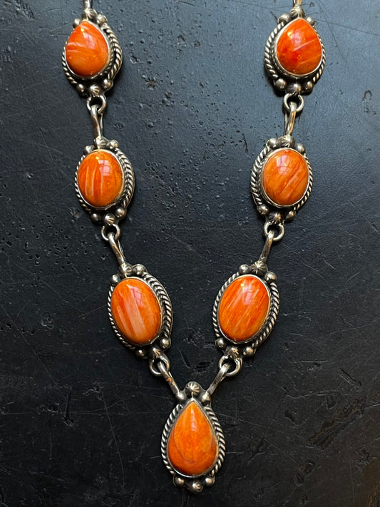 Spiny Oyster Necklace | Sterling Silver Southwestern E834