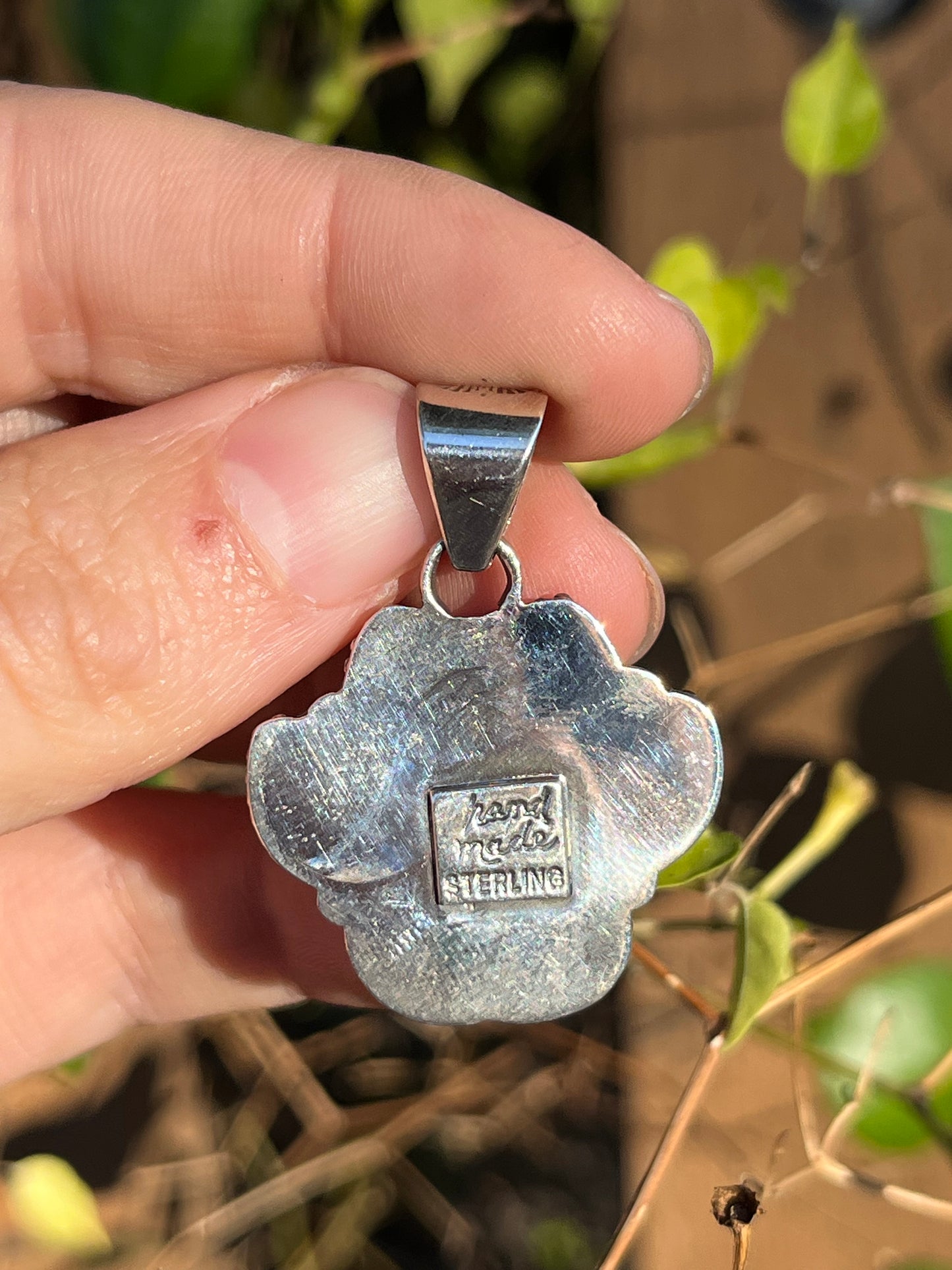 Kingman Turquoise Paw Pendant | 925 Sterling Silver B909