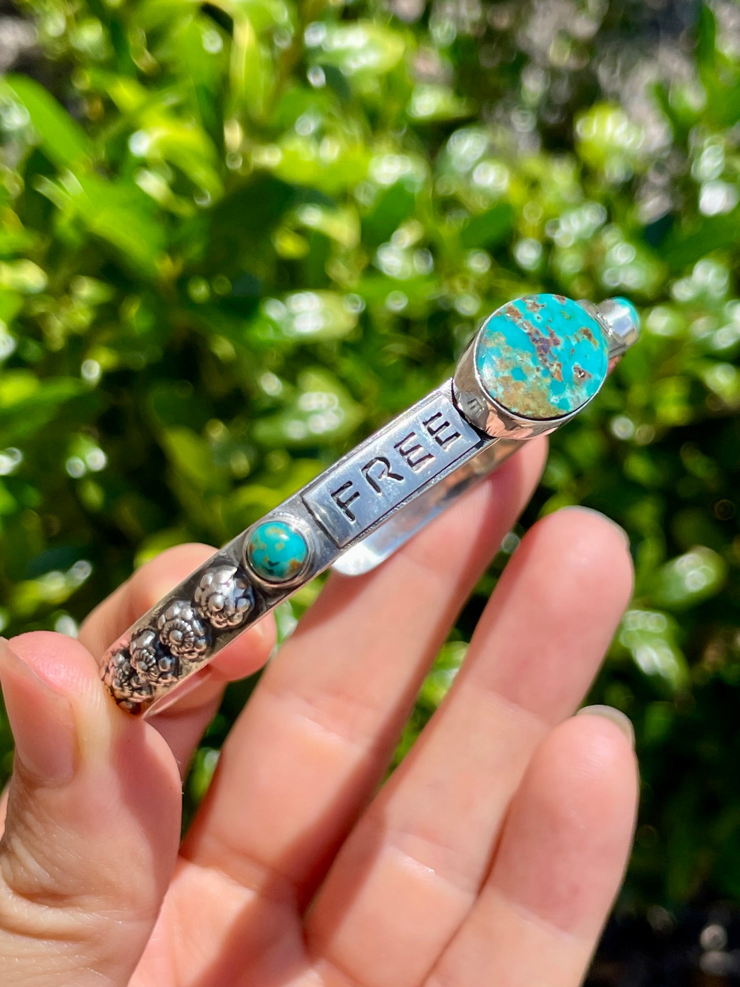 Kingman Turquoise Cuff Bracelet | 925 Sterling Silver D155