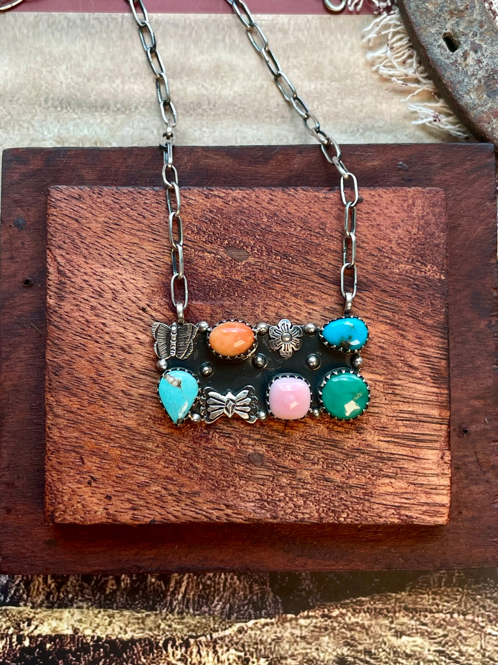 Multi-Stone Butterfly Necklace | 925 Sterling Silver D224