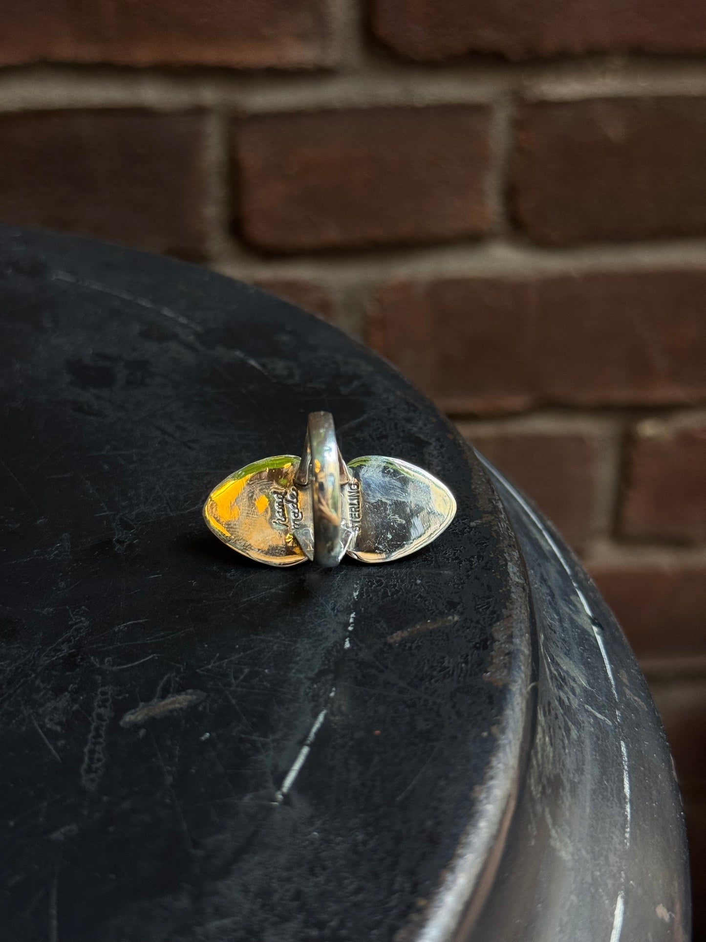 Turquoise Double Stone Ring | 925 Sterling Silver | Size 8.5 C327