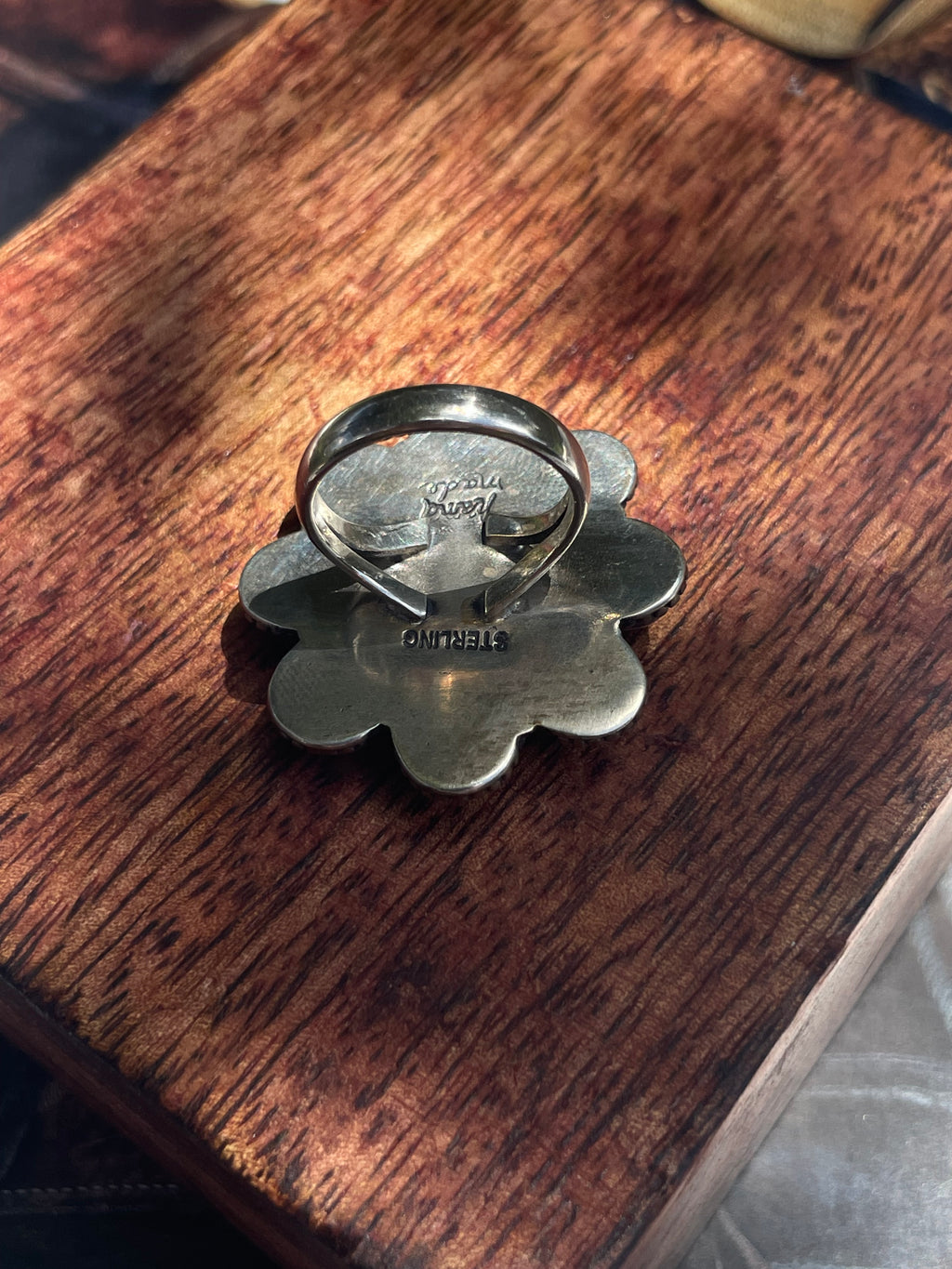 Turquoise Flower Ring Size 6 | 925 Sterling Silver D256