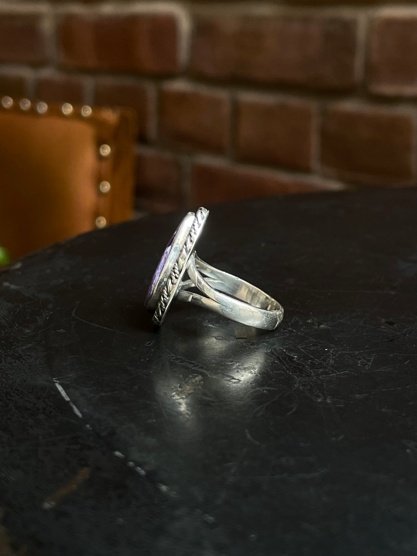 Charoite Ring Size 9 | 925 Sterling Silver E773