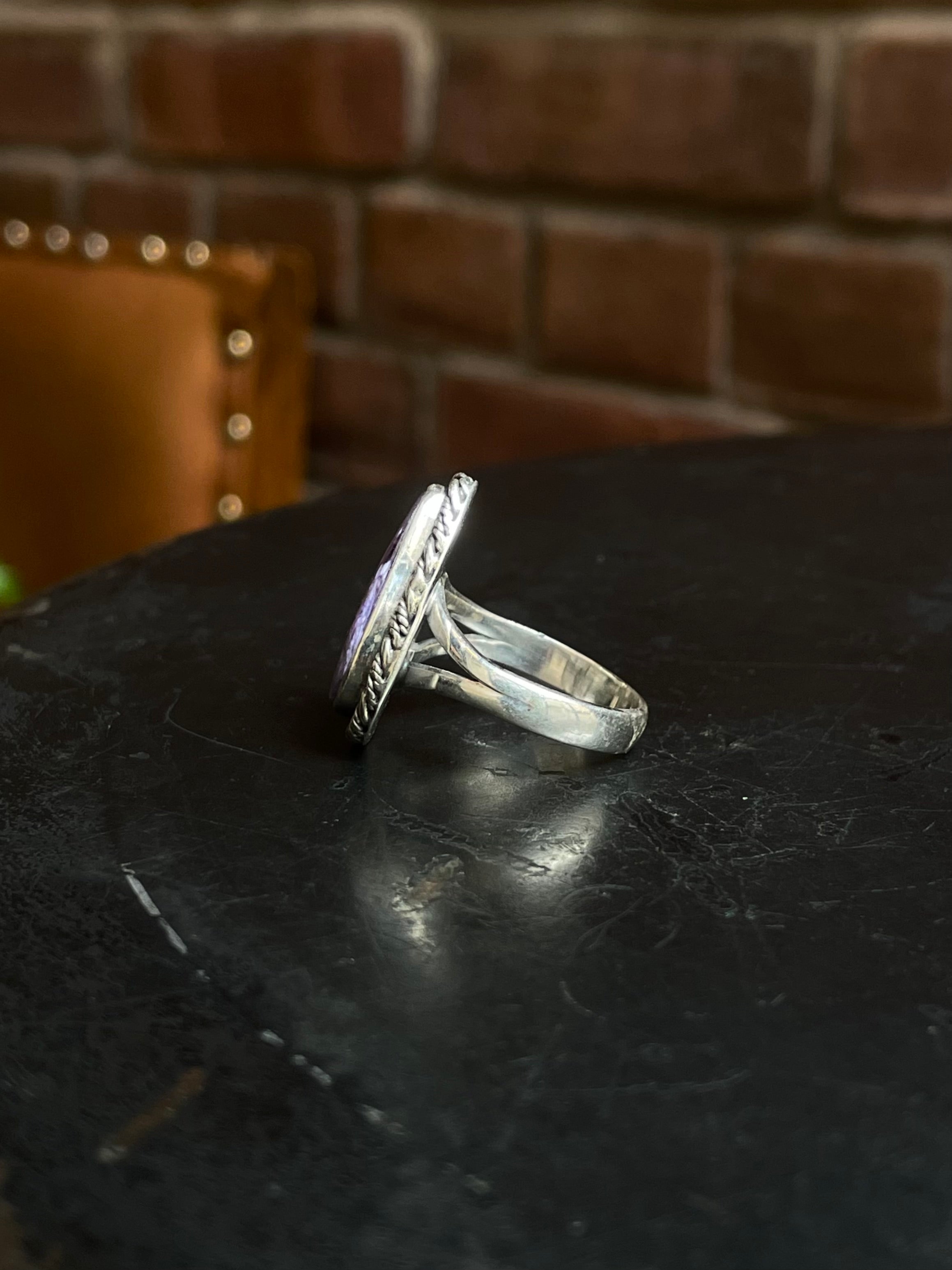 Charoite Ring Size 9 | 925 Sterling Silver E773