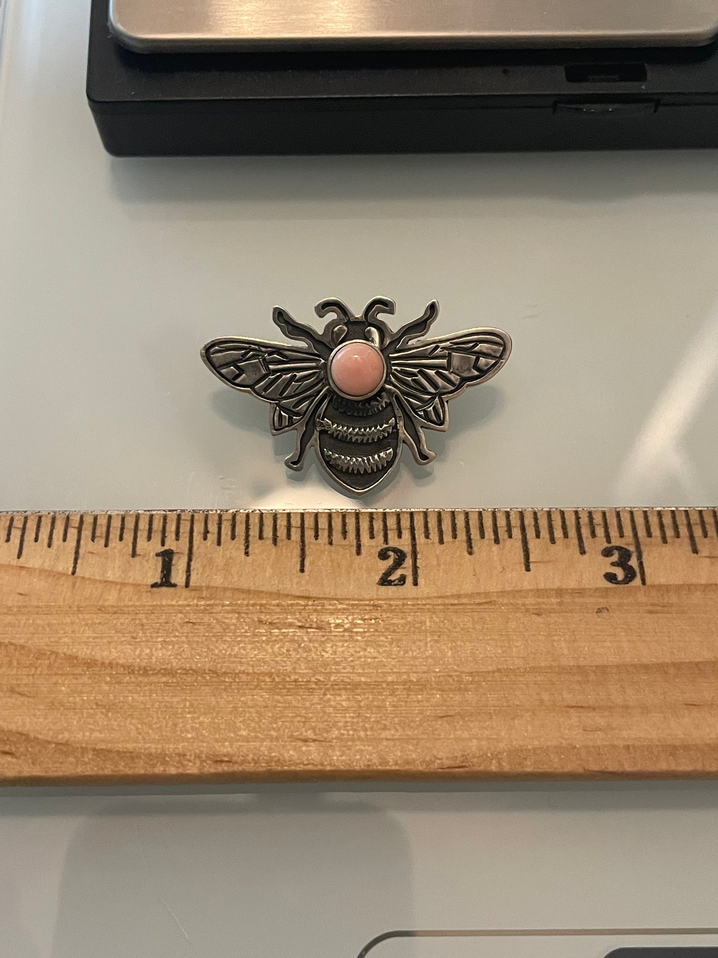 Pink Conch Bee Brooch Pendant | 925 Sterling Silver E962