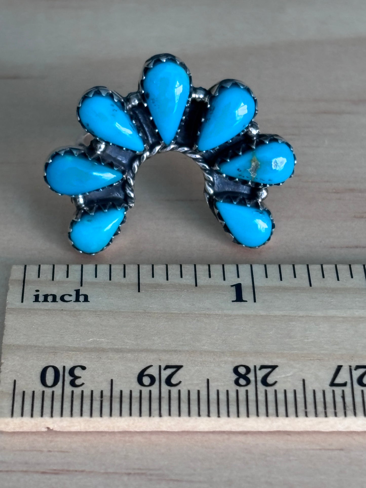 Kingman Turquoise Naja Ring Size 10 | 925 Sterling Silver
