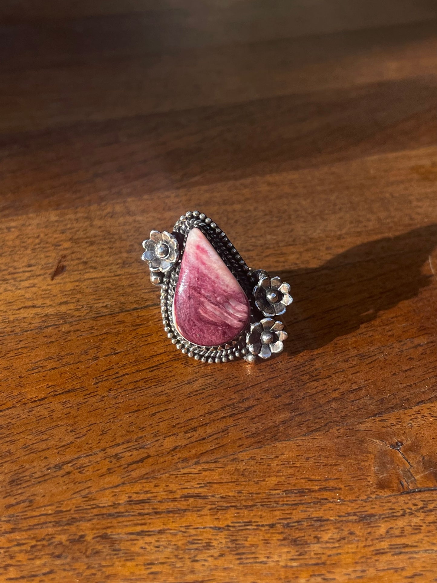 Purple Spiny Oyster Ring Size 6 | 925 Sterling Silver Southwestern Style C891