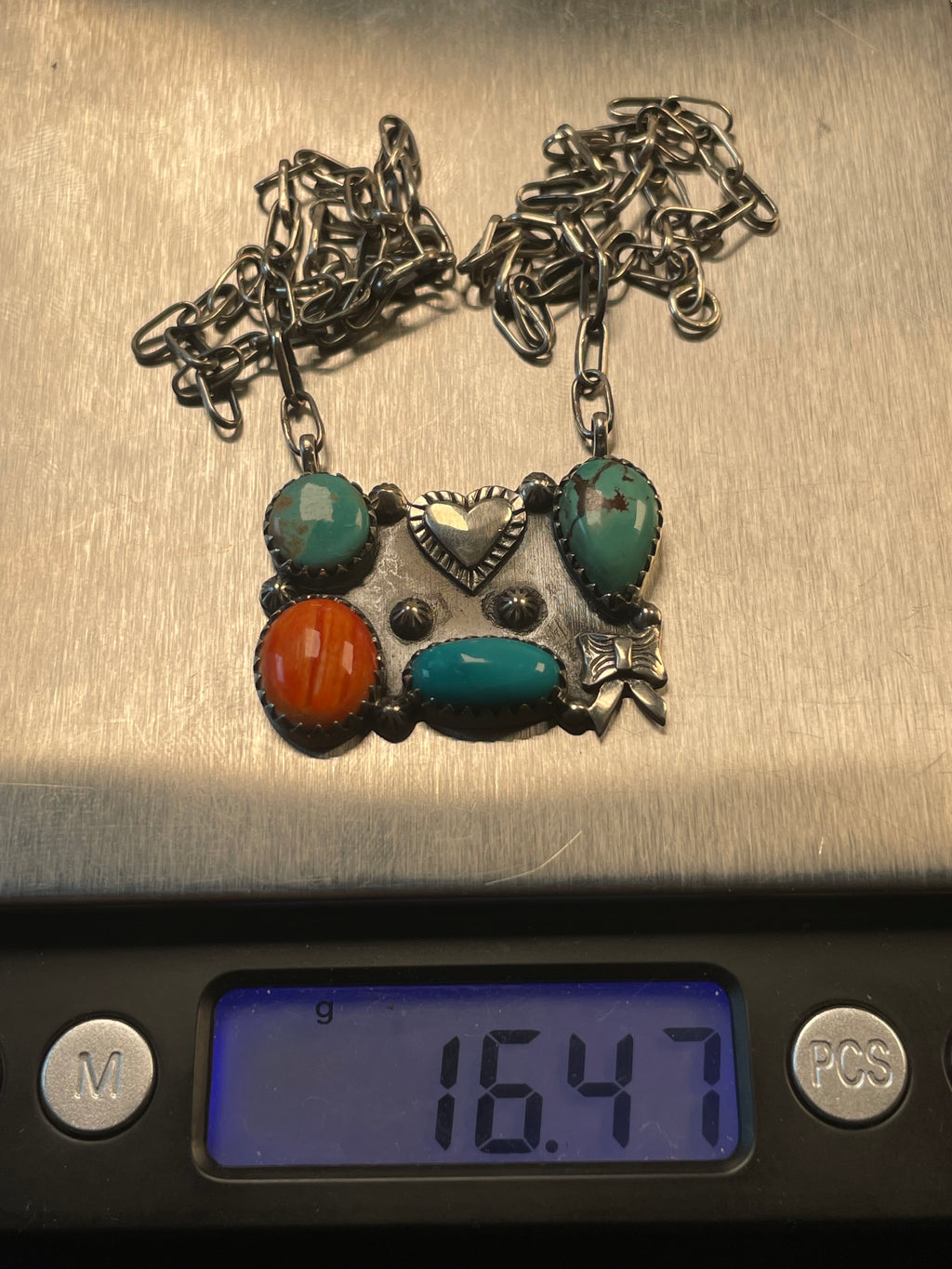 Multi-Stone Heart Necklace | 925 Sterling Silver D205