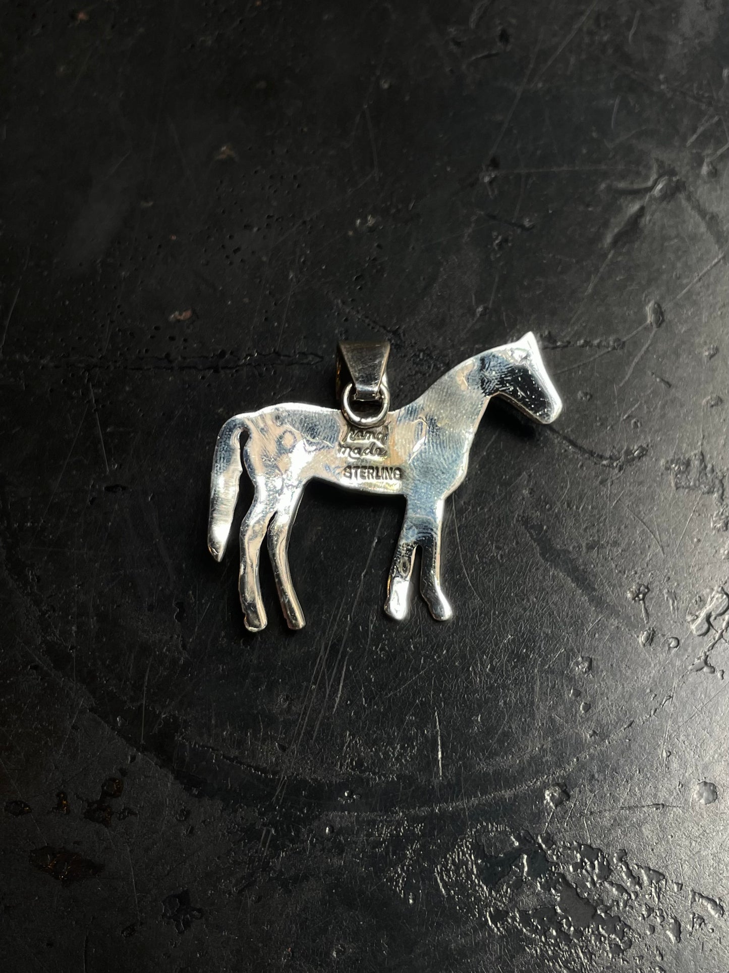 Pink Conch Horse Pendant | 925 Sterling Silver E249