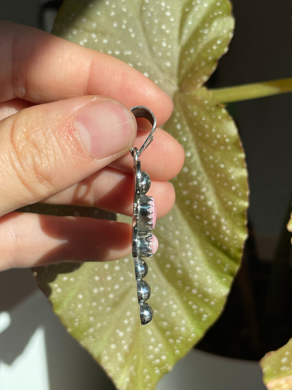 Pink Conch Dragonfly Pendant | Sterling Silver 925 B850