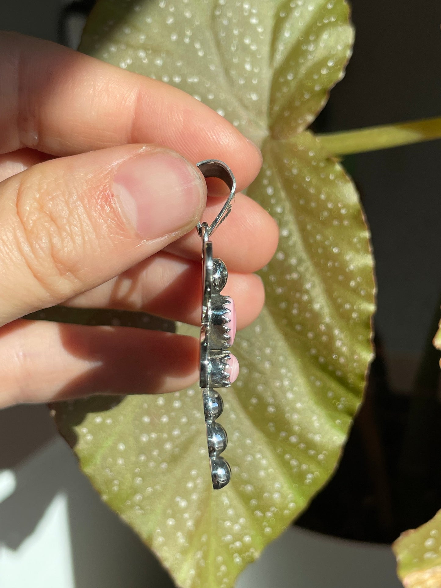 Pink Conch Dragonfly Pendant | Sterling Silver 925 B850