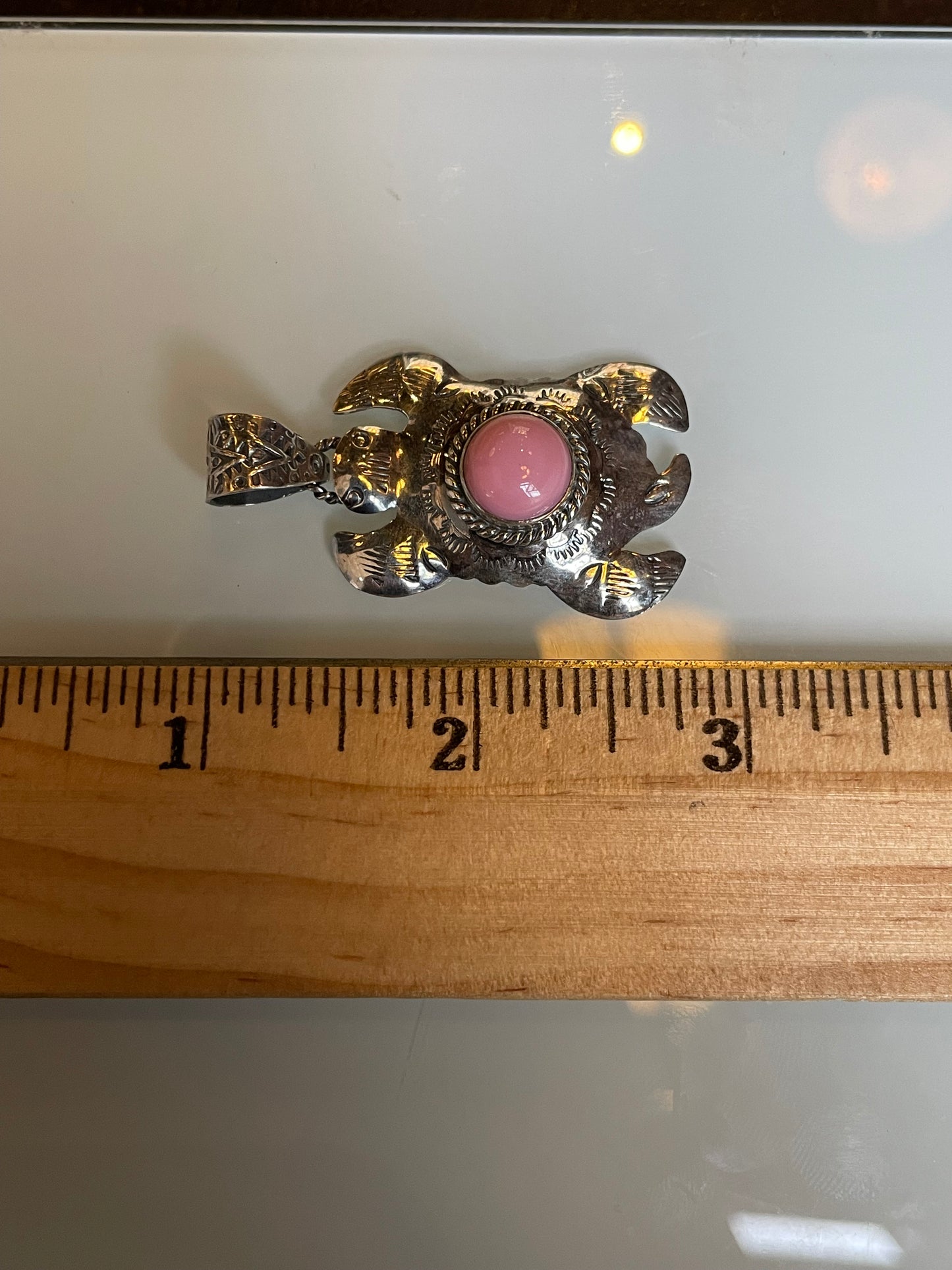 Pink Conch Turtle Pendant | 925 Sterling Silver C516