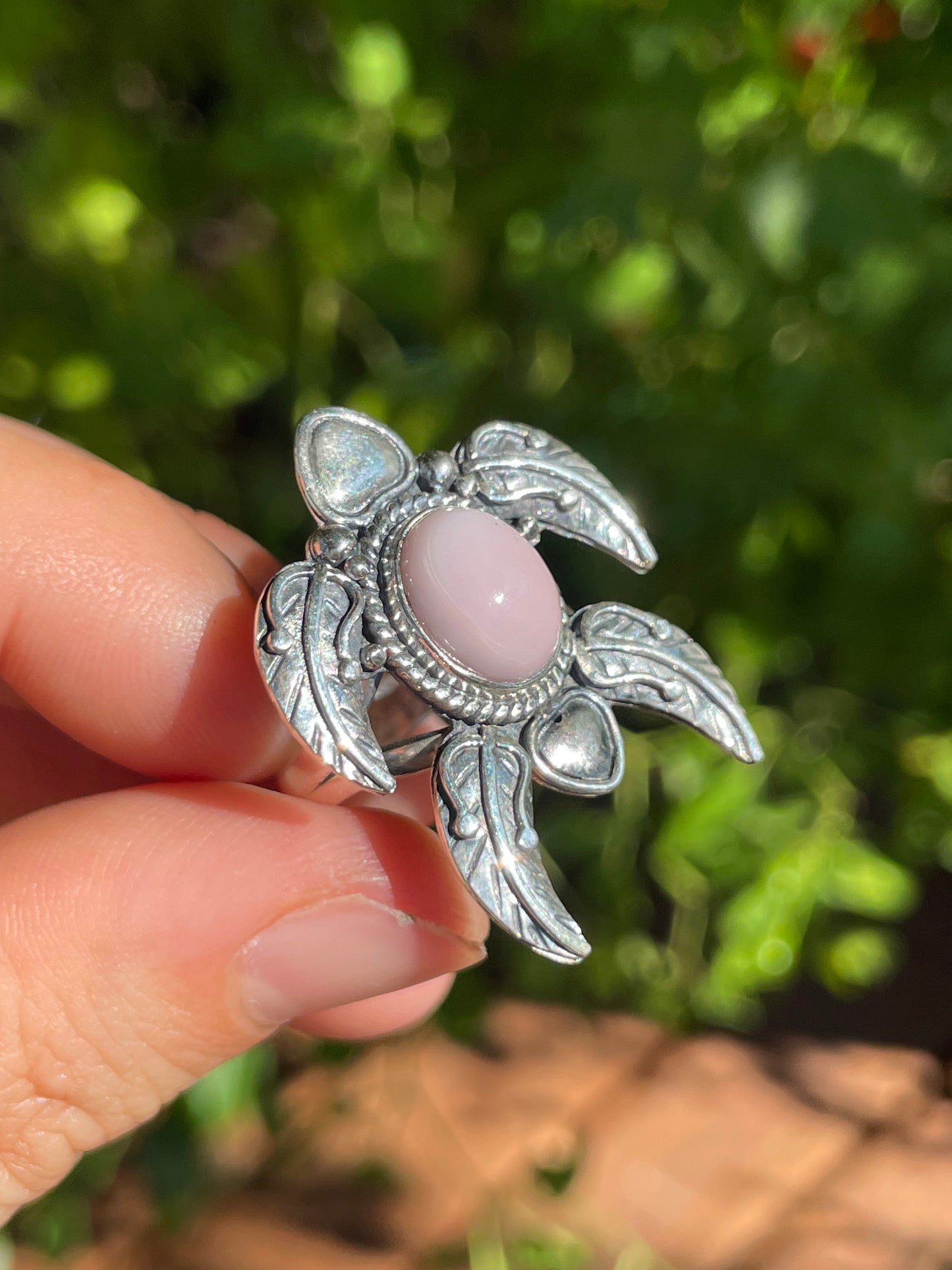 Pink Conch Turtle Ring | 925 Sterling Silver | Size 6.5 Z15