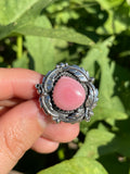Pink Conch Leaf Design Ring | 925 Sterling Silver | Size 7 B338