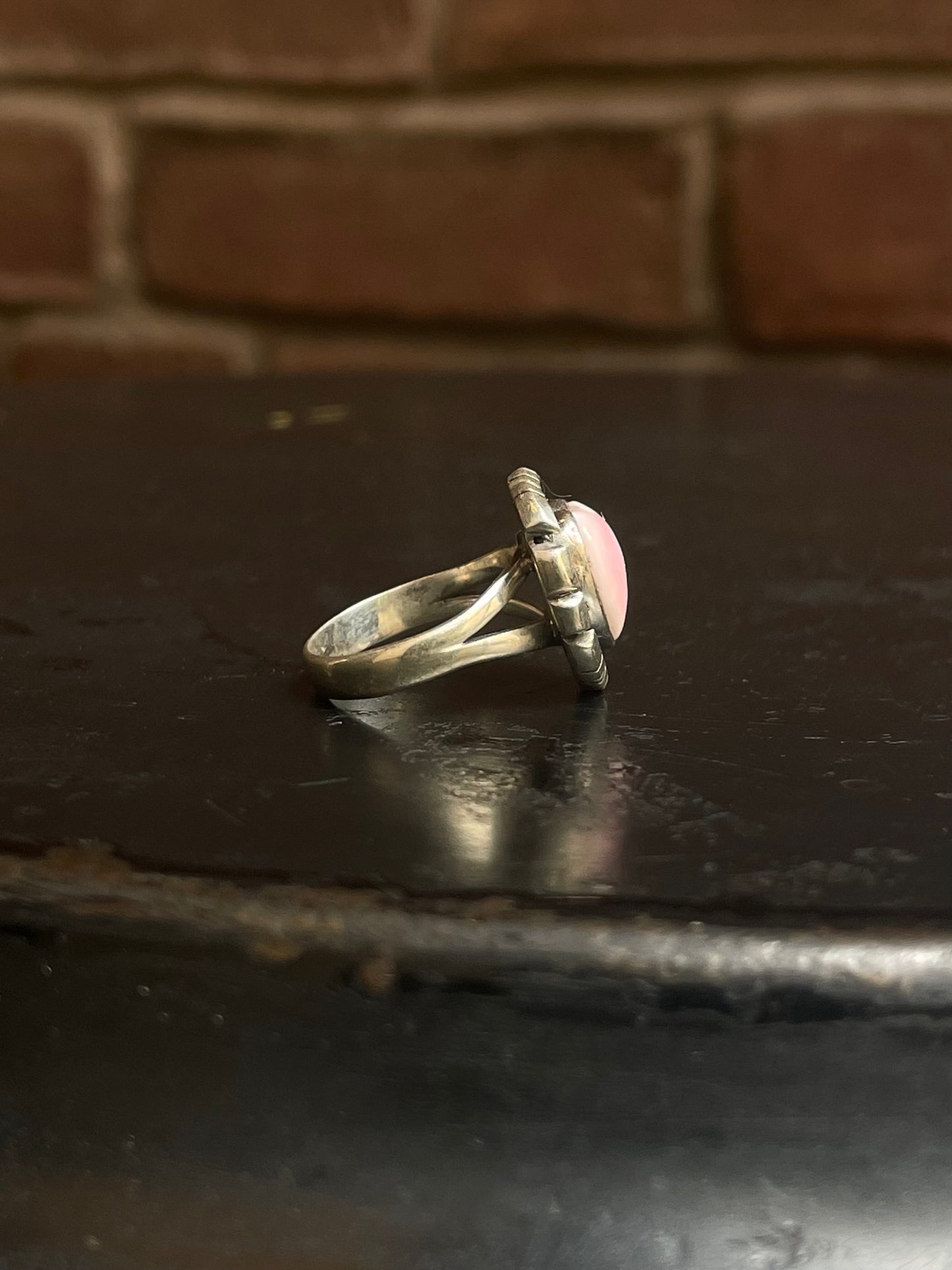 Pink Conch Heart Ring Size 6| 925 Sterling Silver G131