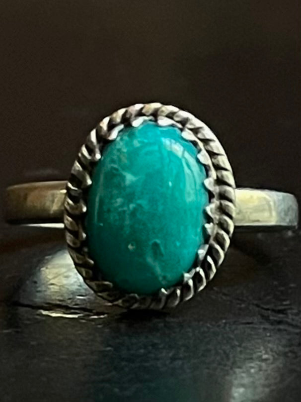 Kingman Turquoise Ring | Sterling Silver | Size 5 G384