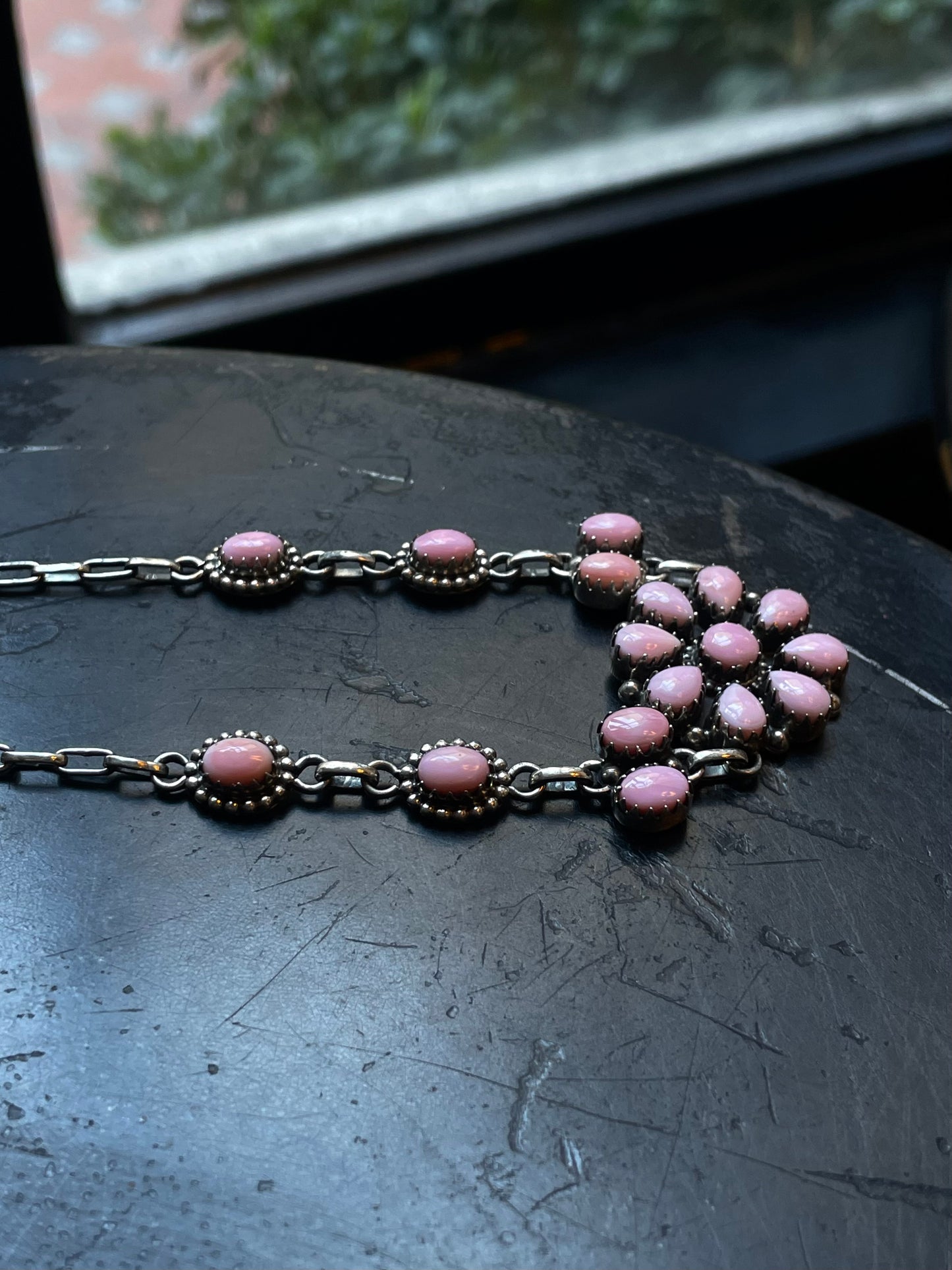 Pink Conch Flower Necklace | 925 Sterling Silver E359