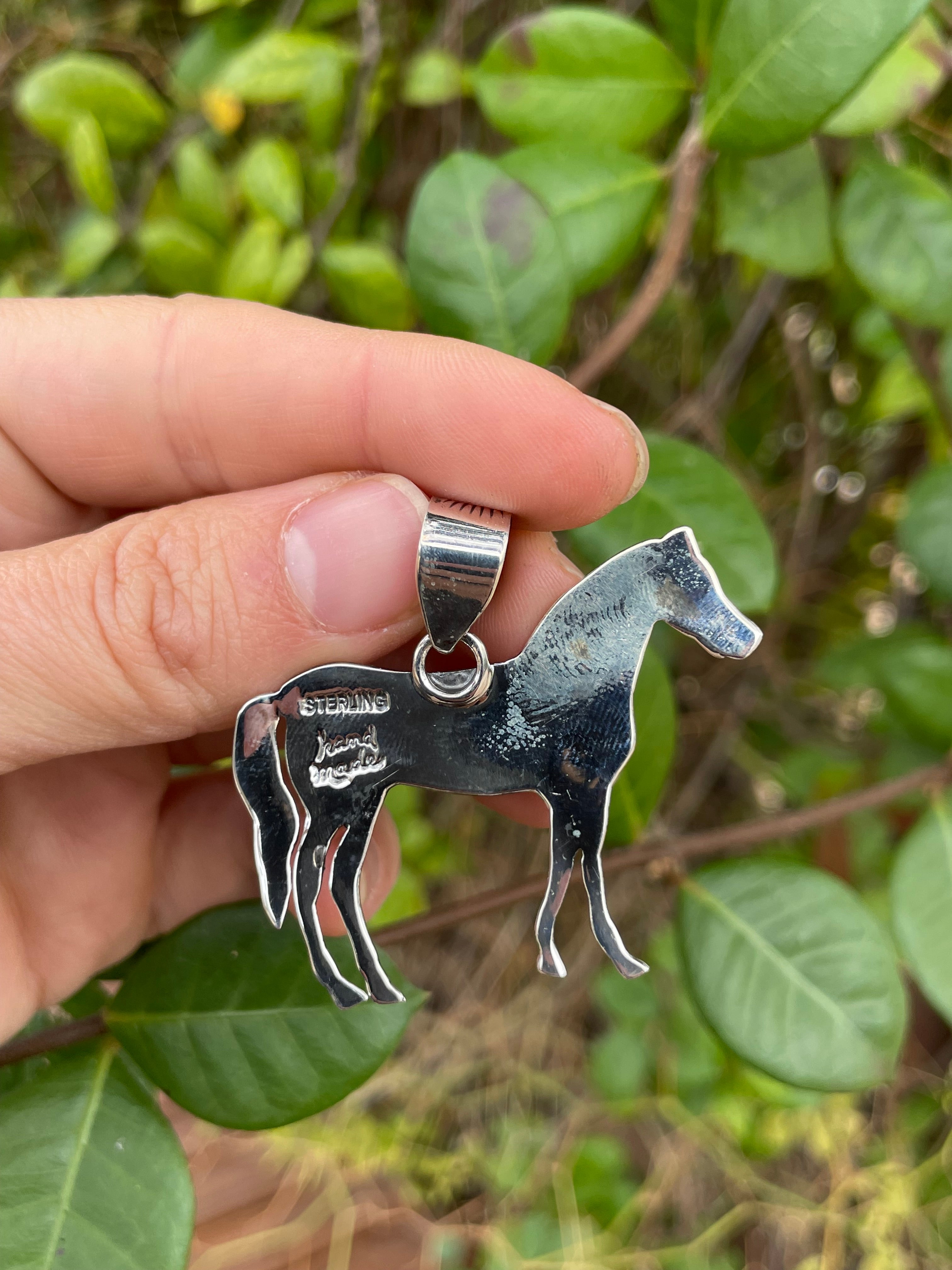 Turquoise Horse Pendant | 925 Sterling Silver B980