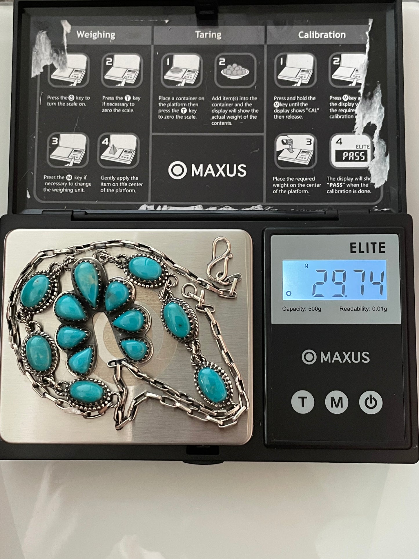 Kingman Turquoise Naja Necklace | 925 Sterling Silver E616